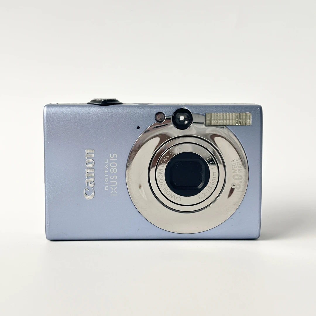 95新 Canon/佳能 ixus80蓝色800万像素3倍变焦复古ccd数码相机