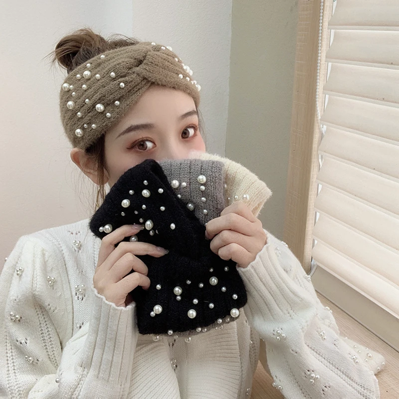 坐月子帽子春秋冬季产后日韩防风产妇头巾毛绒保暖时尚发带宽套头