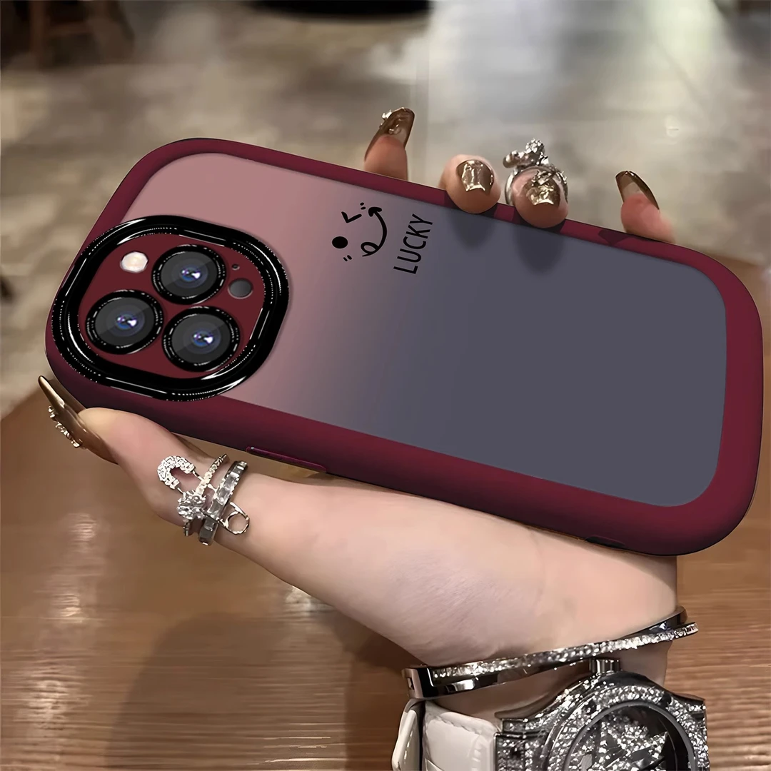 【进口硅胶】适用苹果16promax手机壳幸运微笑彩绘iphone1517promax