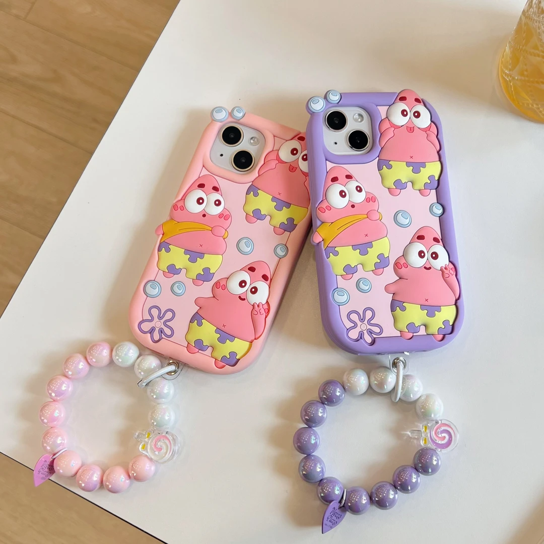 (苹果)派大星卡通可爱适用iPhone15全包13立体硅胶14promax手机壳