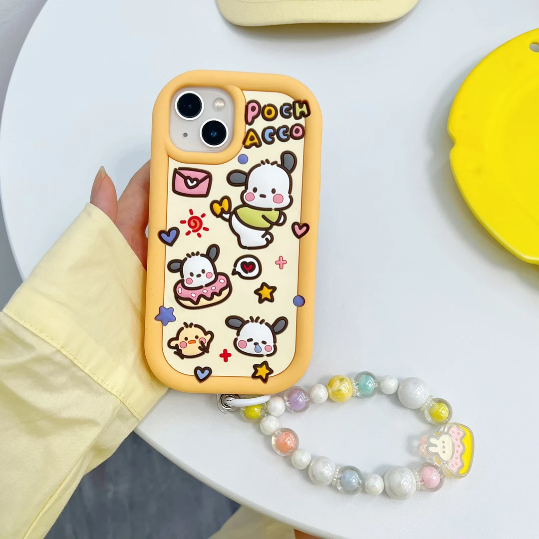 (苹果)帕恰狗卡通可爱适用iPhone16全包ins女款立体软硅胶手机壳