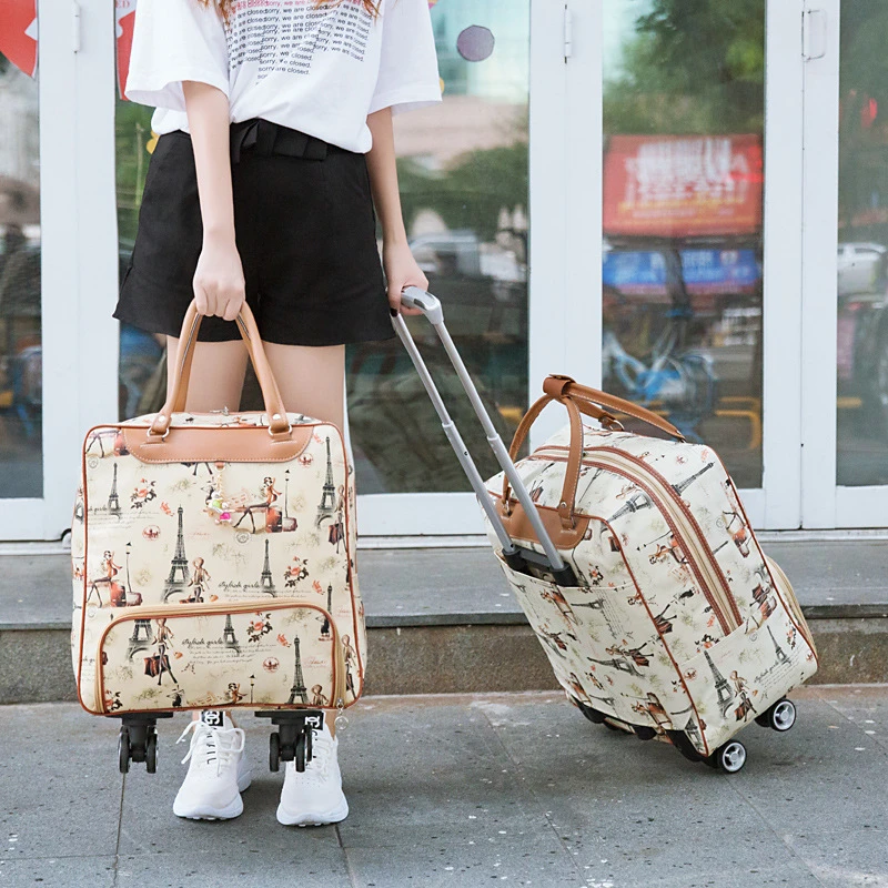 轻便拉杆包女旅行包短途旅游商务手提收纳旅行箱收纳行李袋小拉包