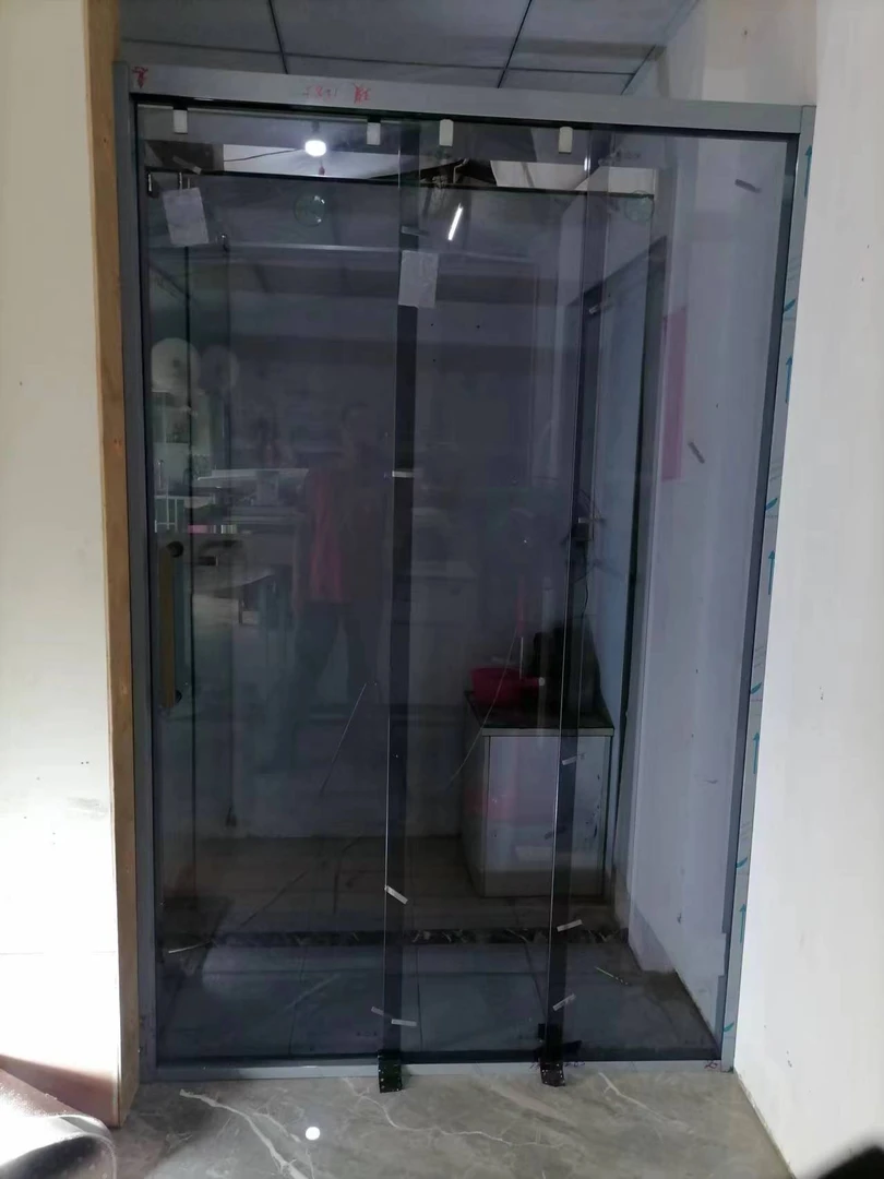 极窄一字形淋浴房浴屏卫生间玻璃隔断浴室移门不锈钢干湿分离屏风