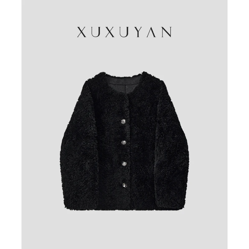 【XUXUYAN】重磅系列 羊毛一体圆领外套XXZZ40112168D-W3-LD