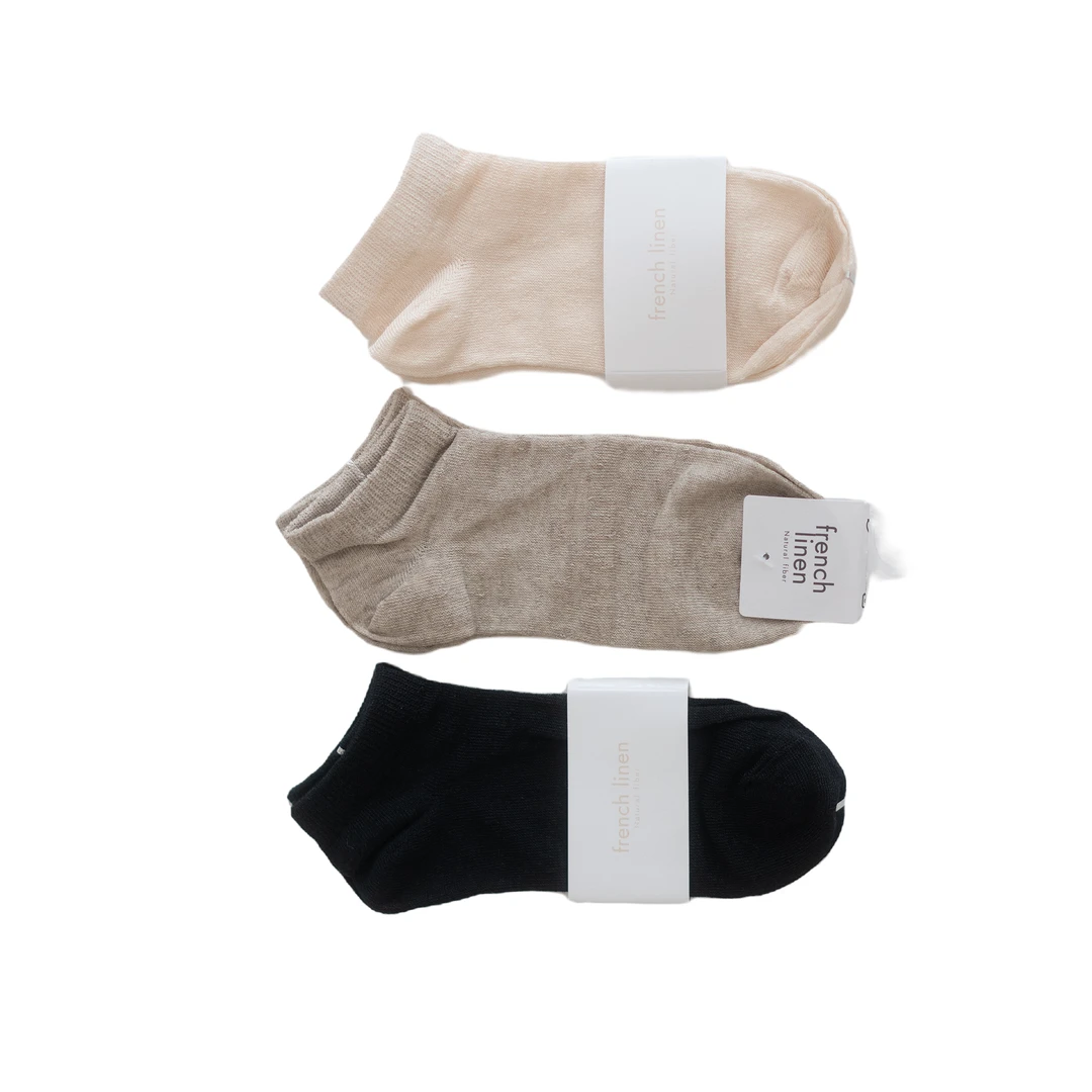 原创设计袜子 透气 亚麻 吸汗 一组5双，颜色随机