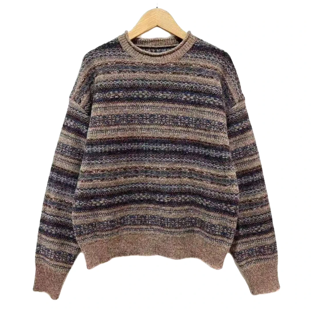 左岸迷香 2023秋冬上新  针织上衣 Z23FW7022  原创设计 百搭条纹