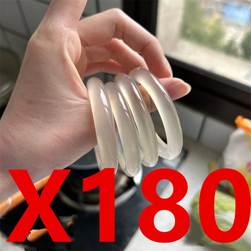 X180直播专用链接天然玛瑙玉手镯白月光荔枝冻【实物以直播为准】