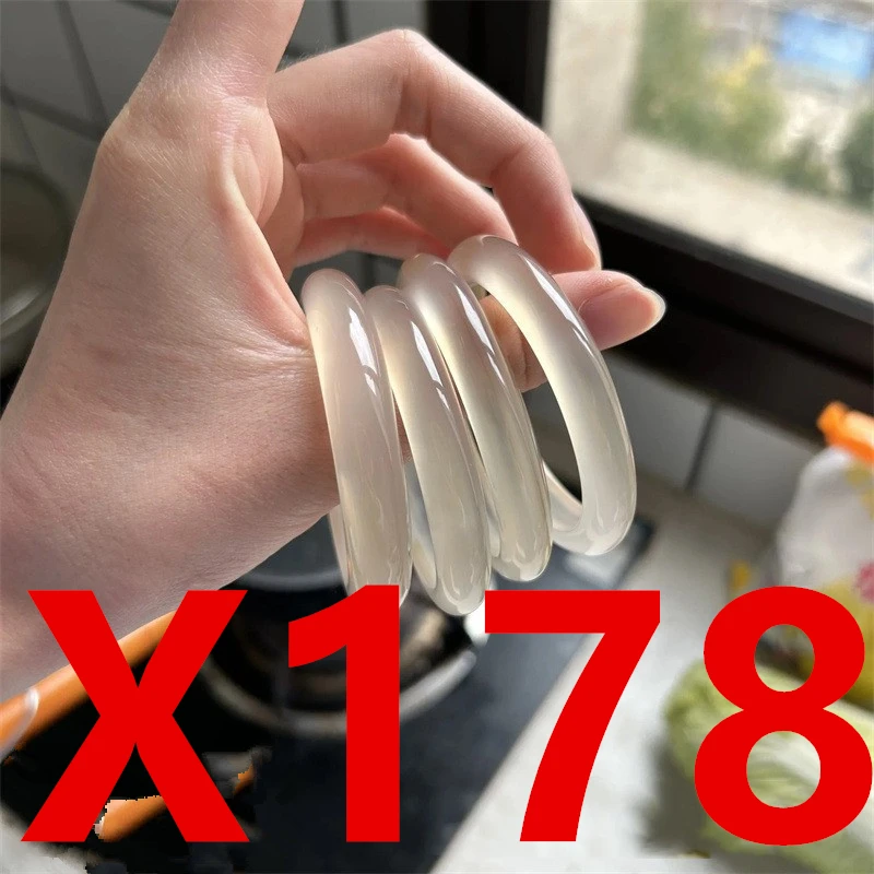 X178直播专用链接天然玛瑙玉手镯白月光荔枝冻【实物以直播为准】