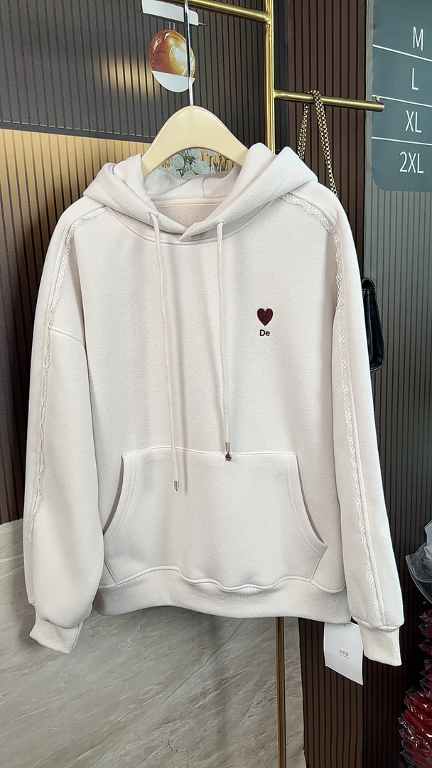 XIAN YA GE 定制 秋冬新款时尚百搭宽松显瘦加绒保暖卫衣