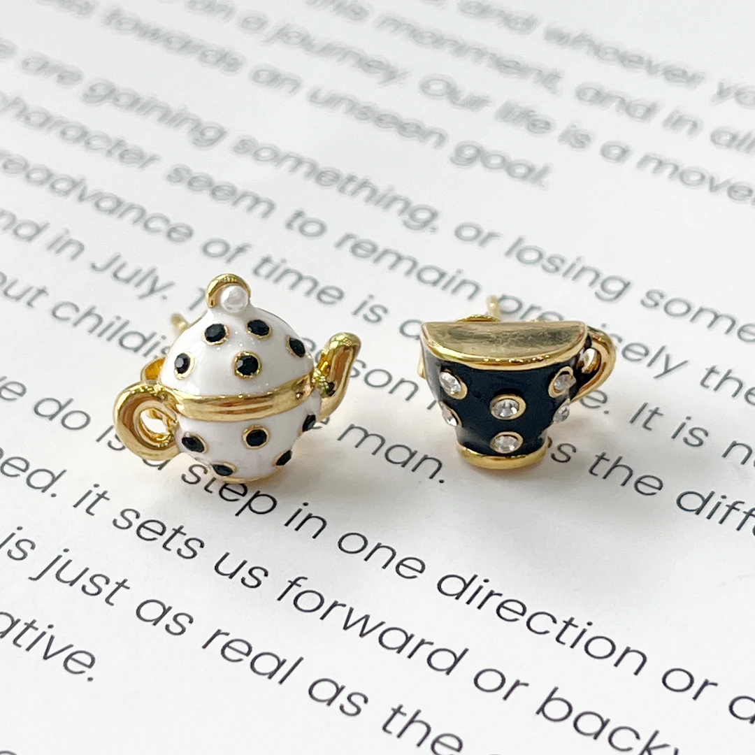 铜合金耳饰 芽怼怼(高高) 耳钉 1093