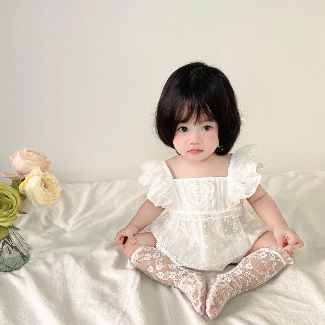 百天婴儿衣服夏装女宝宝包屁连体衣薄款洋气时髦满月新生公主哈衣