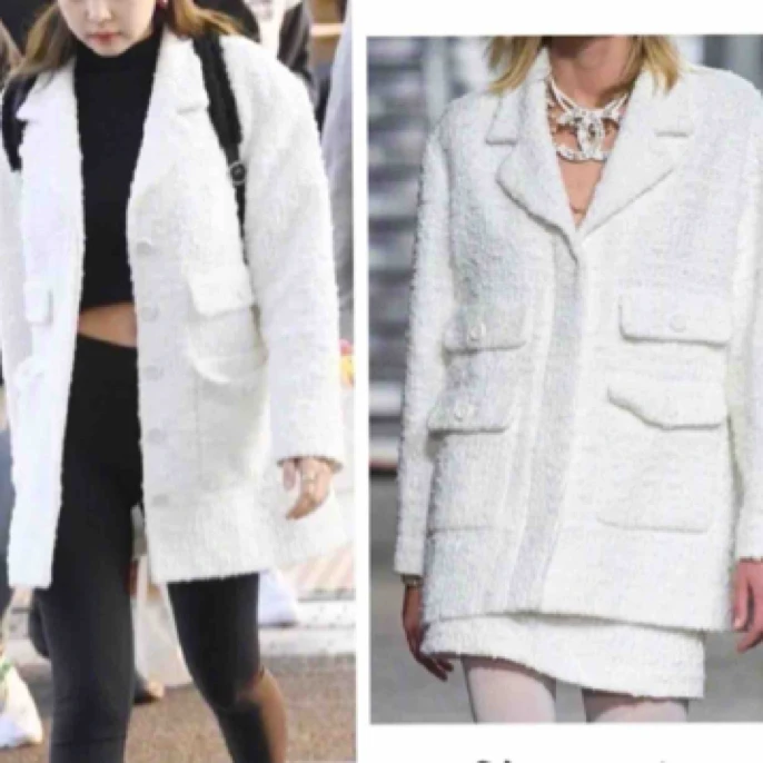 95新 Chanel/香奈儿 Chanel19c邮轮白色外套fr38附半裙fr38