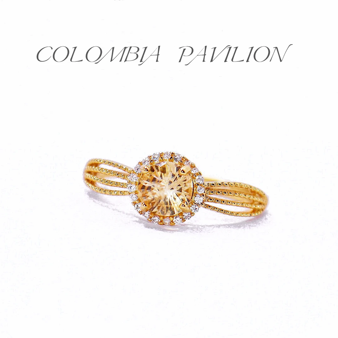 XF-1A-S925银-福利黄水晶戒指-主石1ct左右