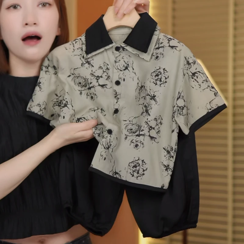 【Teddy King】TXB24332夏新品2024男女中小童高定中国风polo领短袖