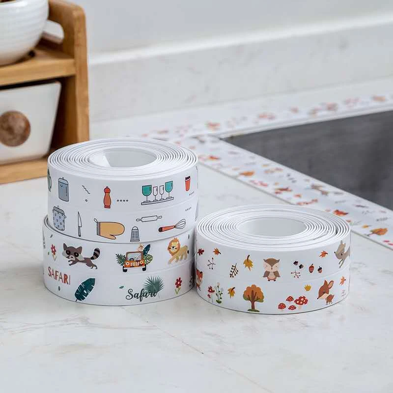 美缝贴卫生间厨房防水防油灶台封边加宽加厚水池自粘美缝贴家用