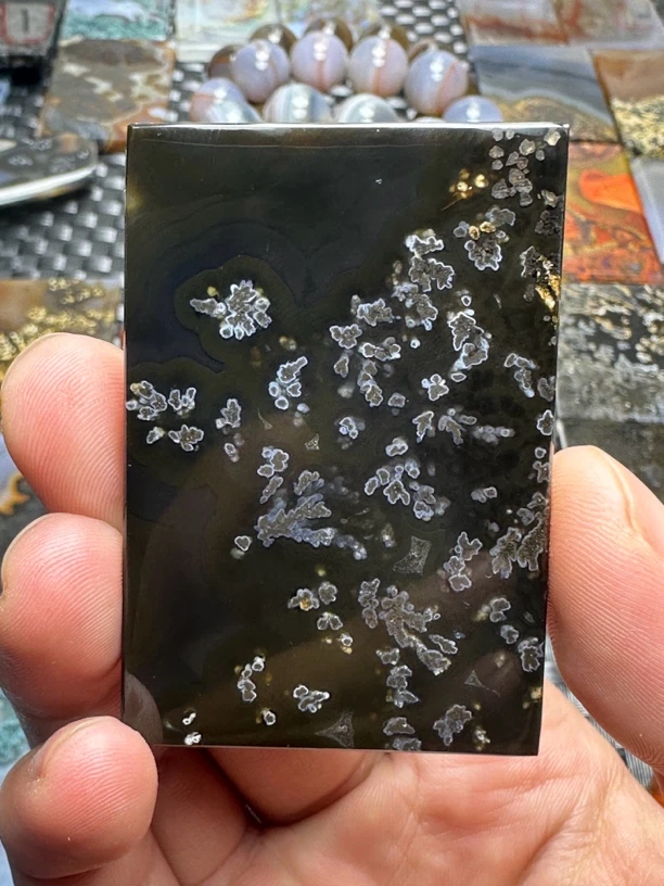 精品巴西玛瑙平安无事牌