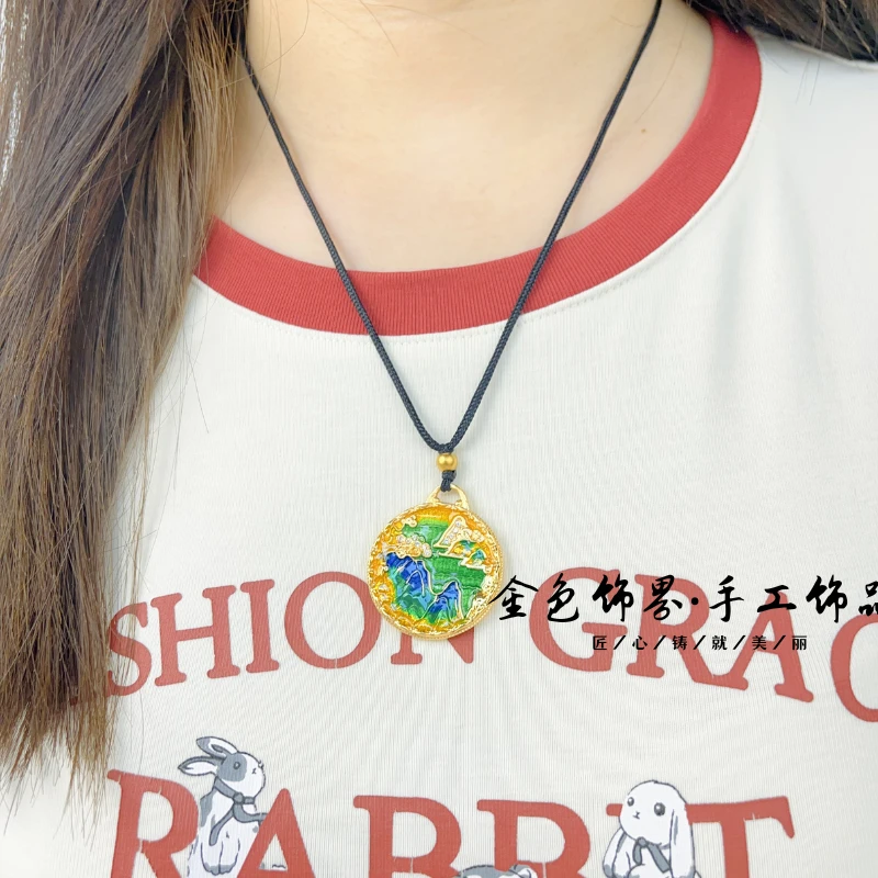 合金吊坠 JINSESJIE/金色饰界 I镀K金更黄更亮I 吊坠系列 江山坠