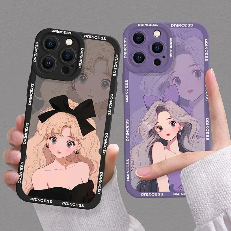 可爱公主苹果iPhone14ProMax手机壳13小众12硅胶X防摔7软壳11女8P