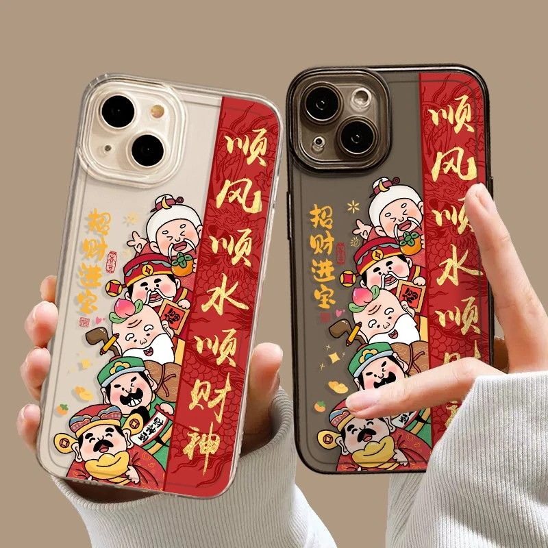 顺风顺水苹果15promax手机壳iPhone14新款13透明12简约11软壳x女8