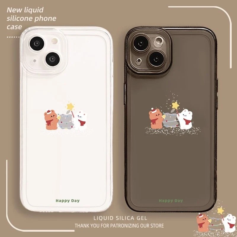 圣诞兔子苹果15ProMax手机壳iPhone14全包13硅胶12简约11软壳X女8