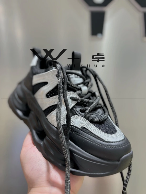 2024夏季新品原版原厂欧货厚底牛皮透网休闲老爹鞋