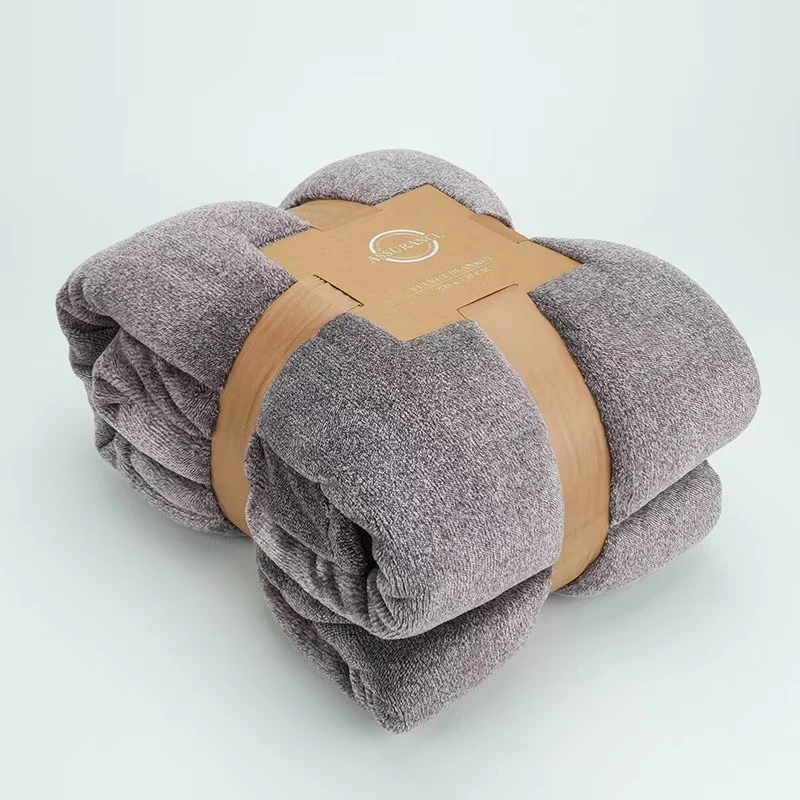 【尾单加厚毛毯】家用简约风纯色加厚盖毯亲肤超柔毯子