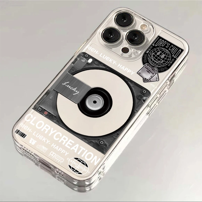 英文CD唱片iphone15/14promax苹果潮牌手机壳12/11个性x/xr复古新