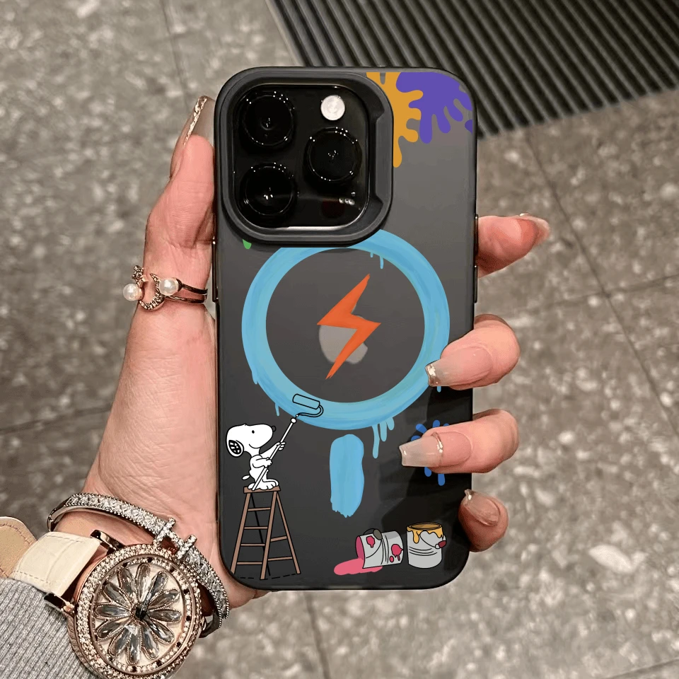 刷墙史努比适用iphone13手机壳16苹果15promax情侣12防摔14软壳