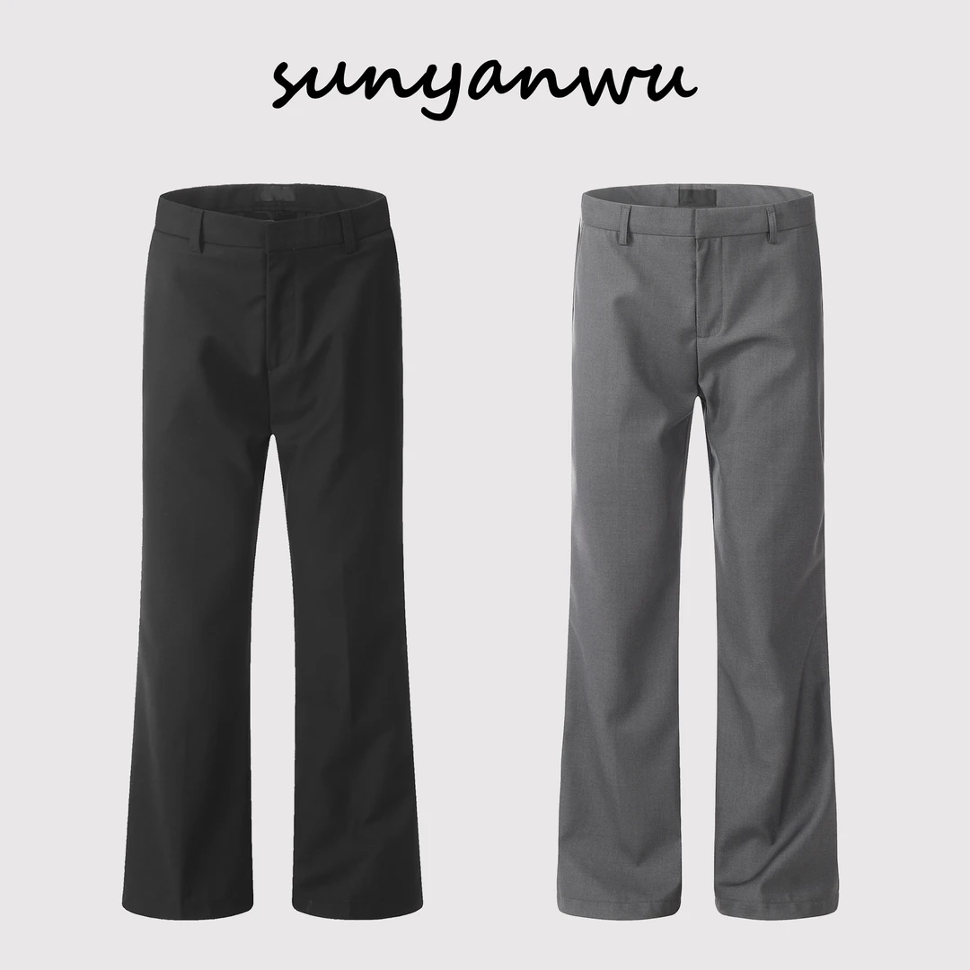 Sunyanwu ”顶男西裤“ clean fit微喇直筒垂坠弹力休闲西裤