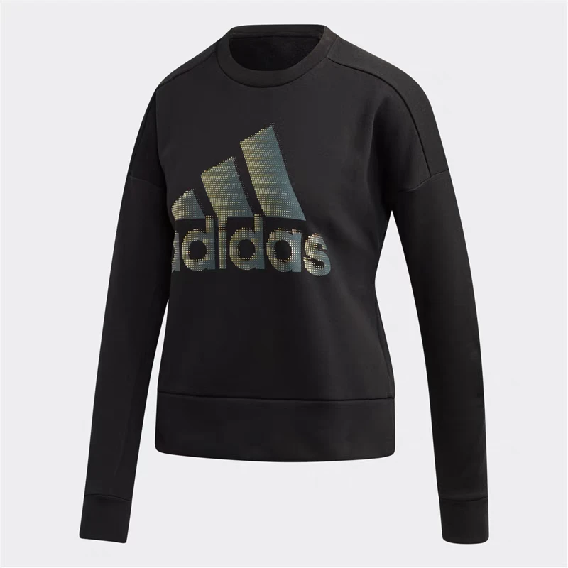 Adidas阿迪达斯女休闲运动宽松舒适圆领长袖卫衣套头衫 DZ8676