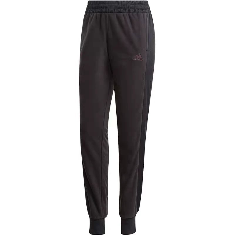 Adidas/阿迪达斯男加绒保暖拼接显瘦运动休闲宽松束脚长裤GD3812