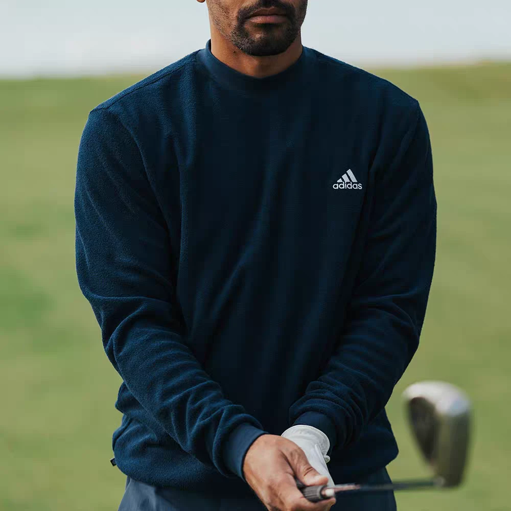 Adidas阿迪达斯 Golf DWR Textured QZ男子宽松高尔夫卫衣HT5907