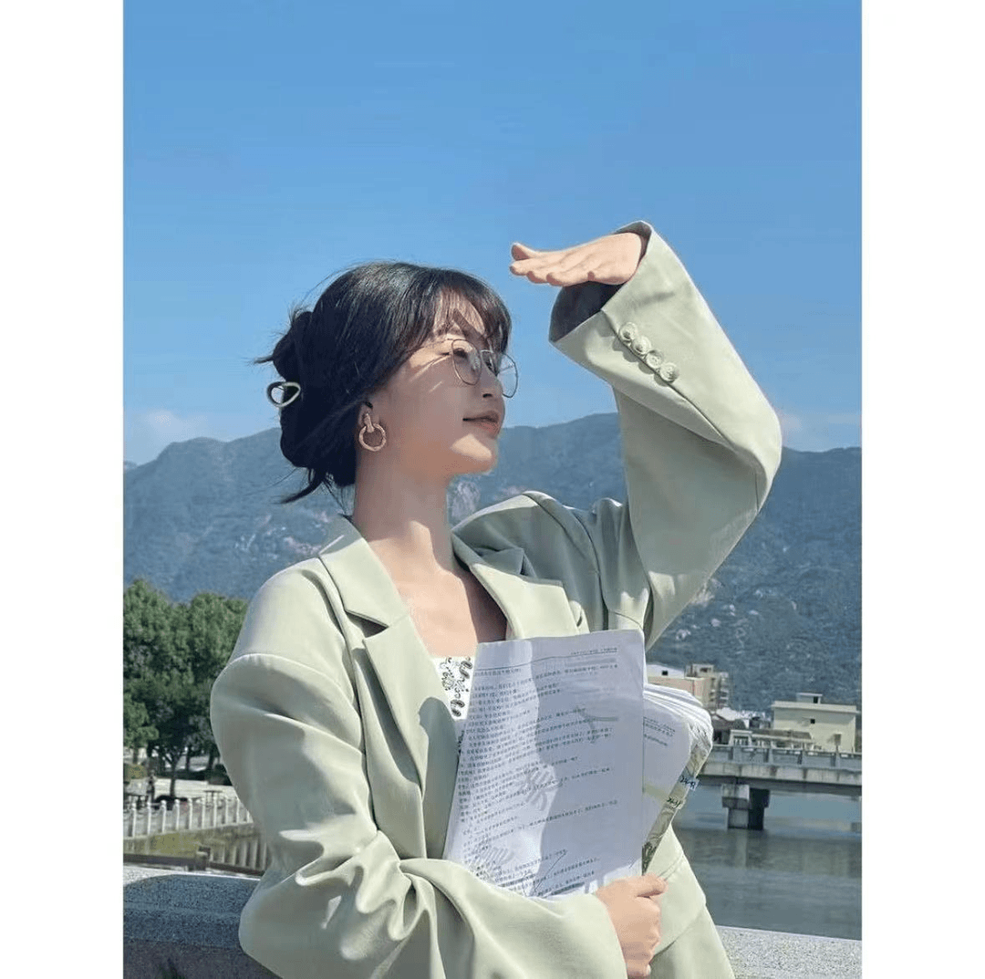 9888 春秋时尚休闲百搭宽松西装外套港风复古标签ins设计感外套