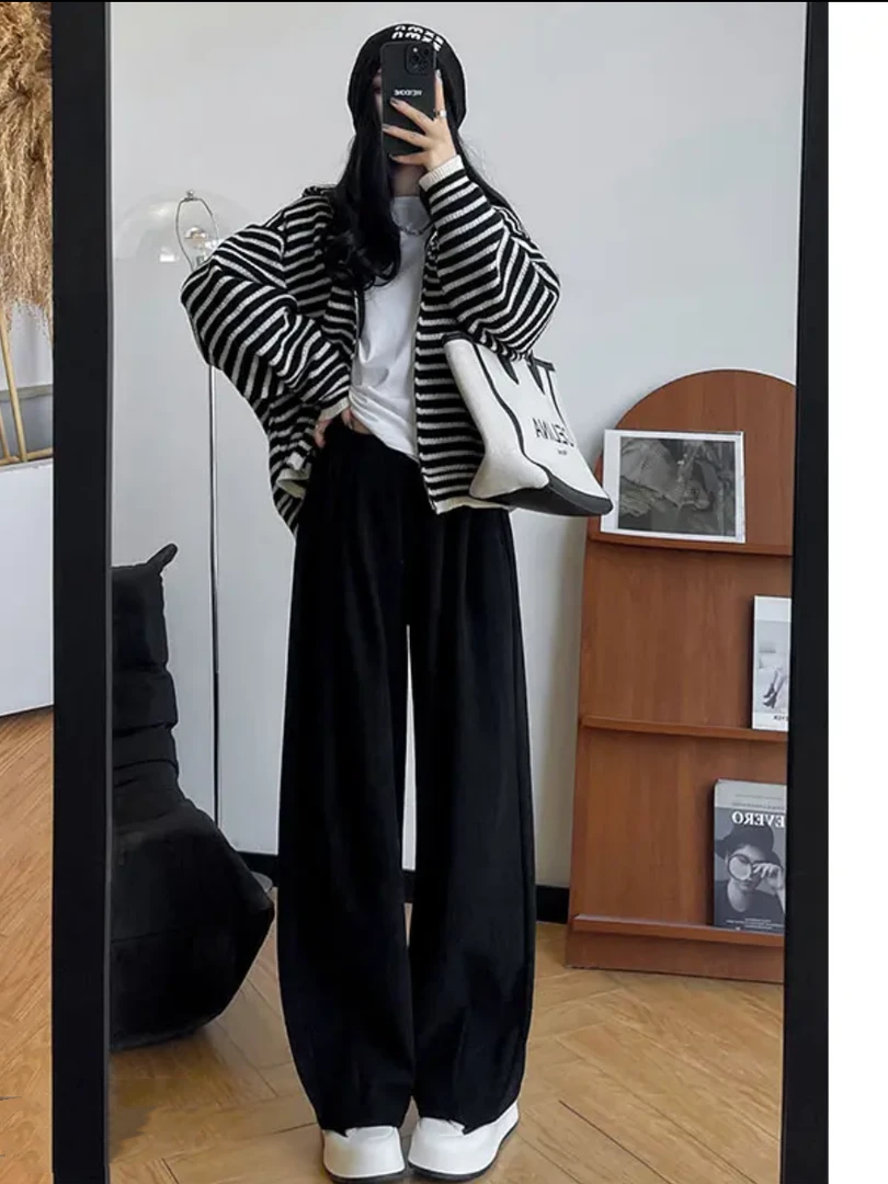 【K09】日系复古灯芯绒松紧腰休闲裤~男女同穿