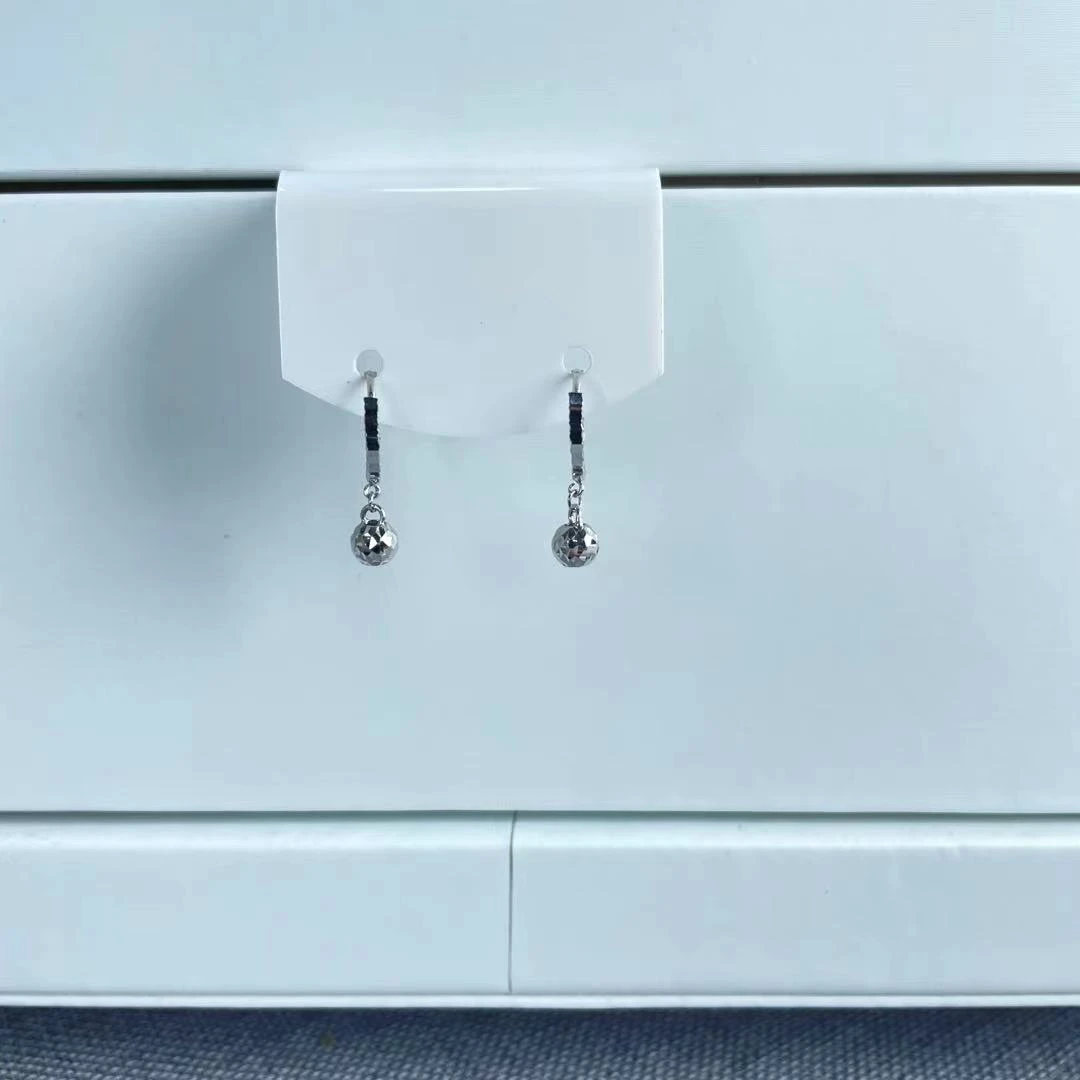 PT950 铂金耳饰  车花圆球耳扣  气质时尚 S 81714 81709 81715