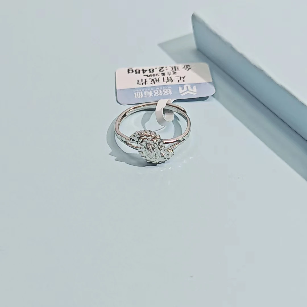 PT999 铂金戒指 立体花戒 简约款 N 12176 TT
