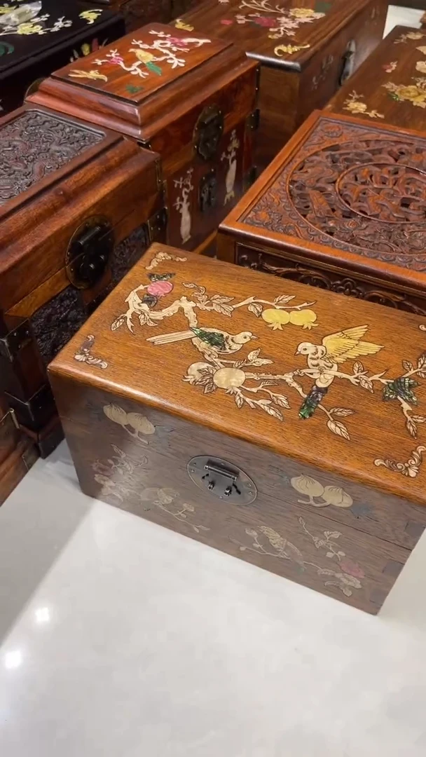 【闪购商品】木鸟踏花枝收纳箱 30