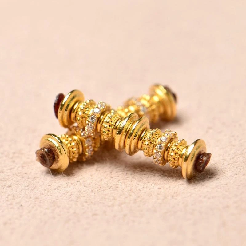 金色轴配饰隔珠百香籽diy饰品配件百搭小众串珠隔片万向轴时尚风