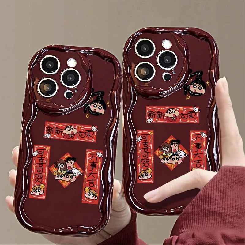 春联奶油纹苹果华为荣耀vivo小米oppo手机壳卡通iPhone15/14