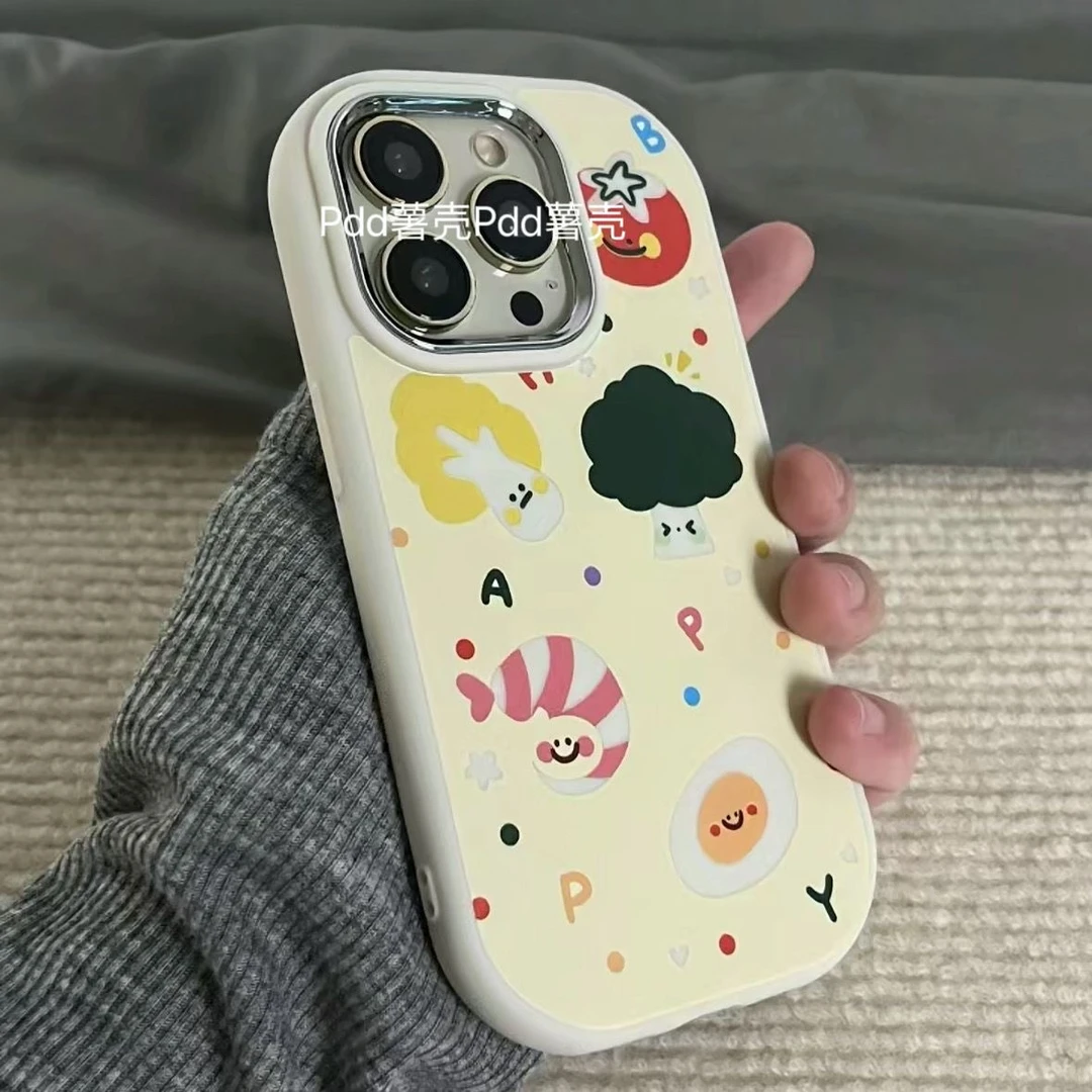 表情包金属框苹果华为荣耀vivo小米oppo手机壳卡通iPhone15