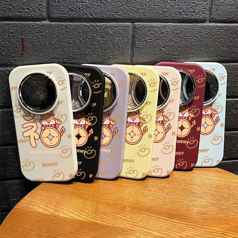 福龙金属框苹果华为荣耀vivo小米oppo手机壳卡通iPhone15