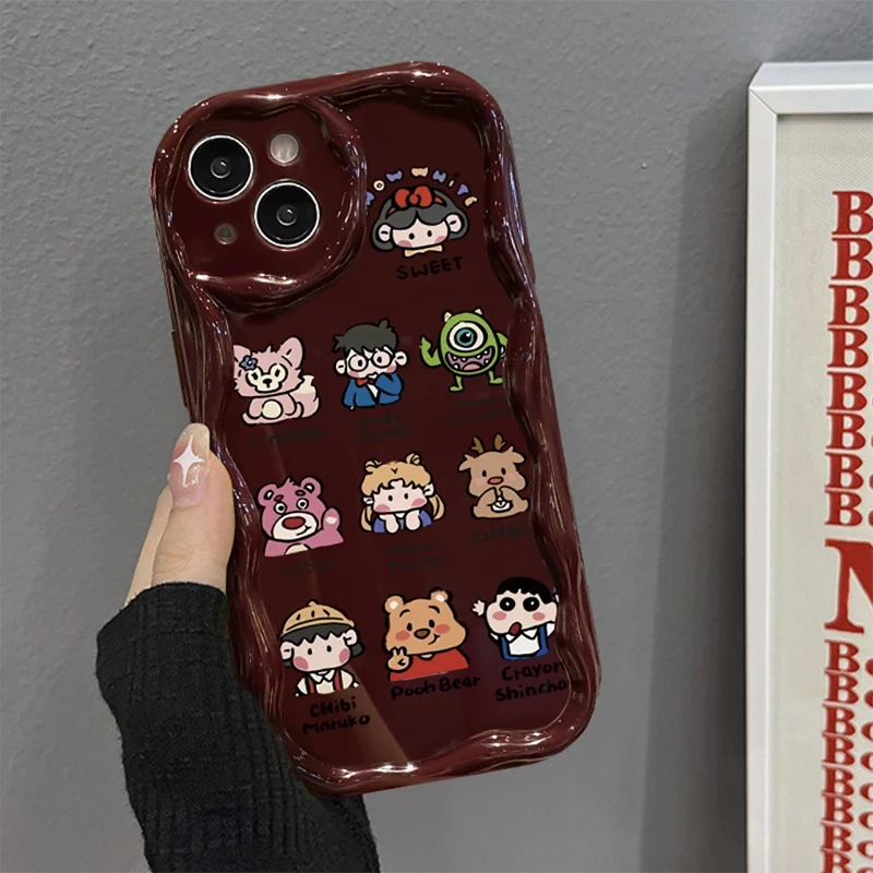 动漫人物奶油纹苹果华为荣耀vivo小米oppo手机壳卡通iPhone15/14