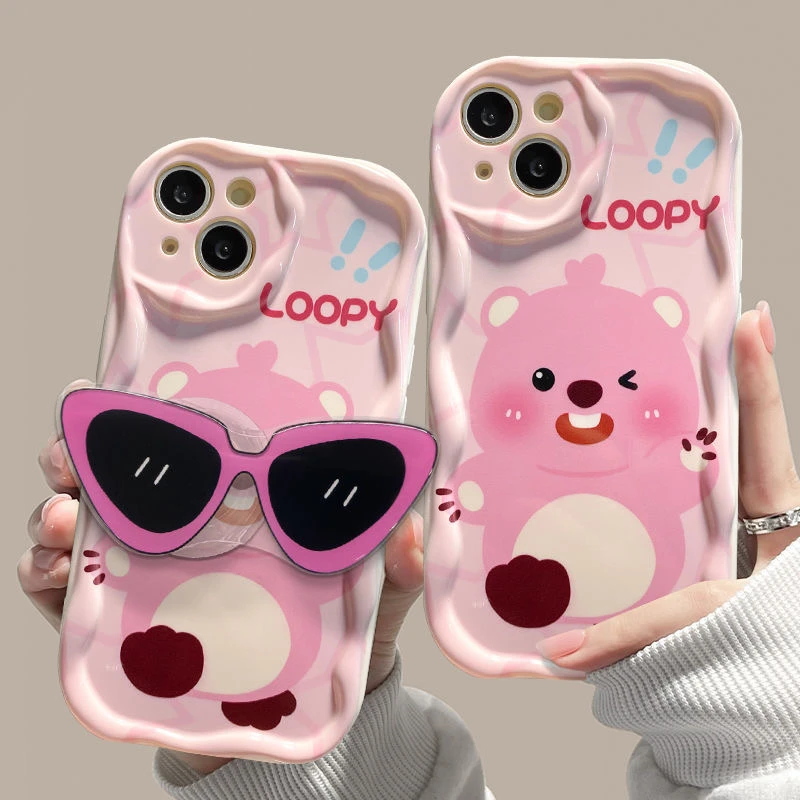 露比奶油纹苹果华为荣耀vivo小米oppo手机壳卡通iPhone15/14软壳