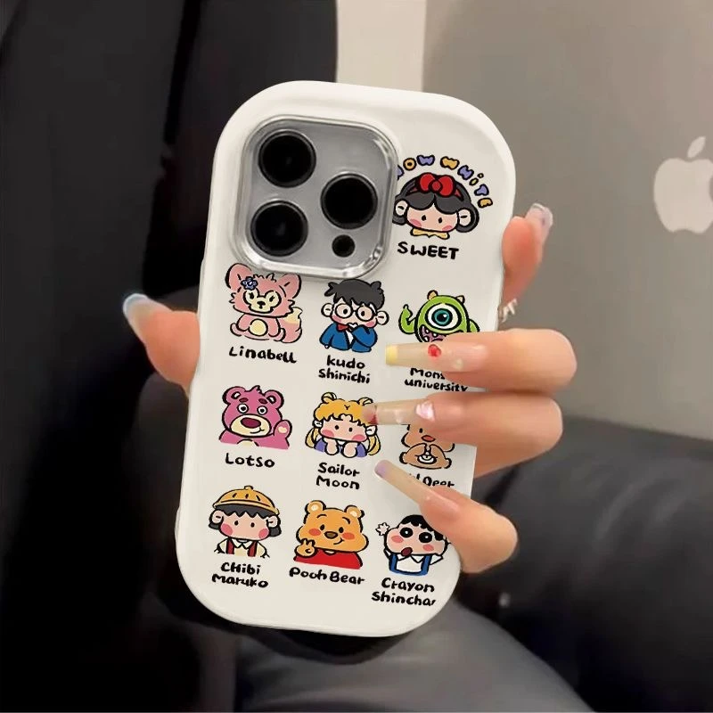 卡通动漫金属框苹果华为荣耀vivo小米oppo手机壳卡通iPhone15