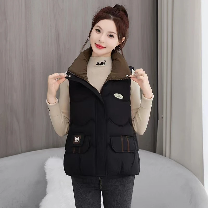 马甲2024冬季新款立领时尚百搭背心外套韩版坎肩2882