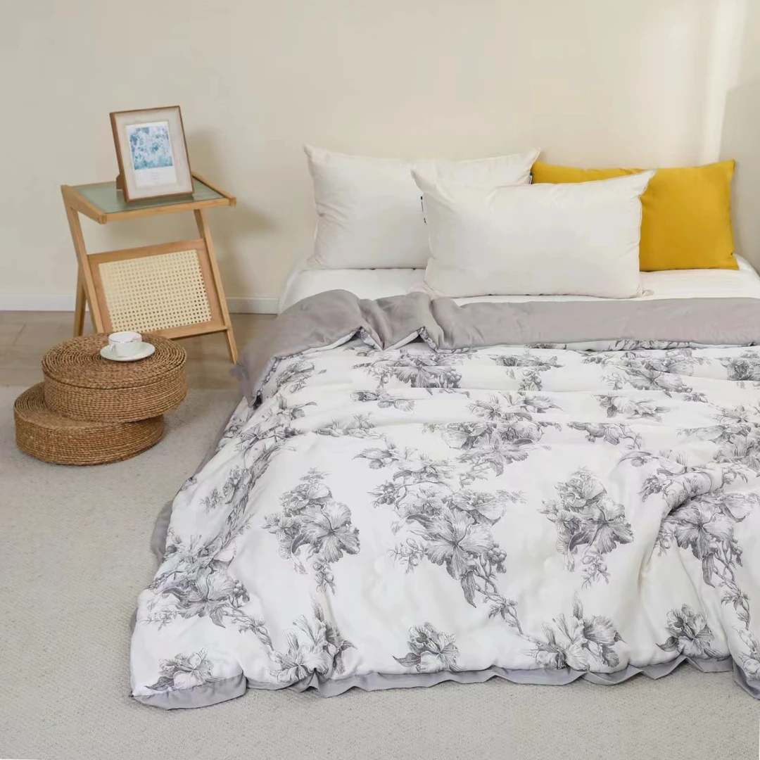 夏凉被【国风月季】2X2.3米  天丝双人亲肤凉感 高端 轻奢 空调被子