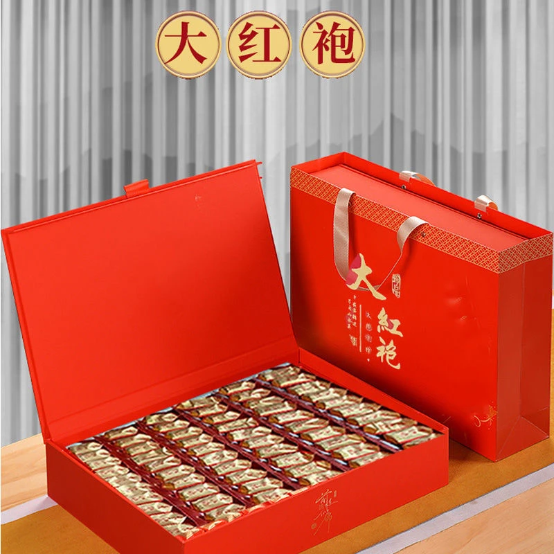 武夷山大红袍茶叶新茶礼盒装独立小包装袋岩茶乌龙茶送礼