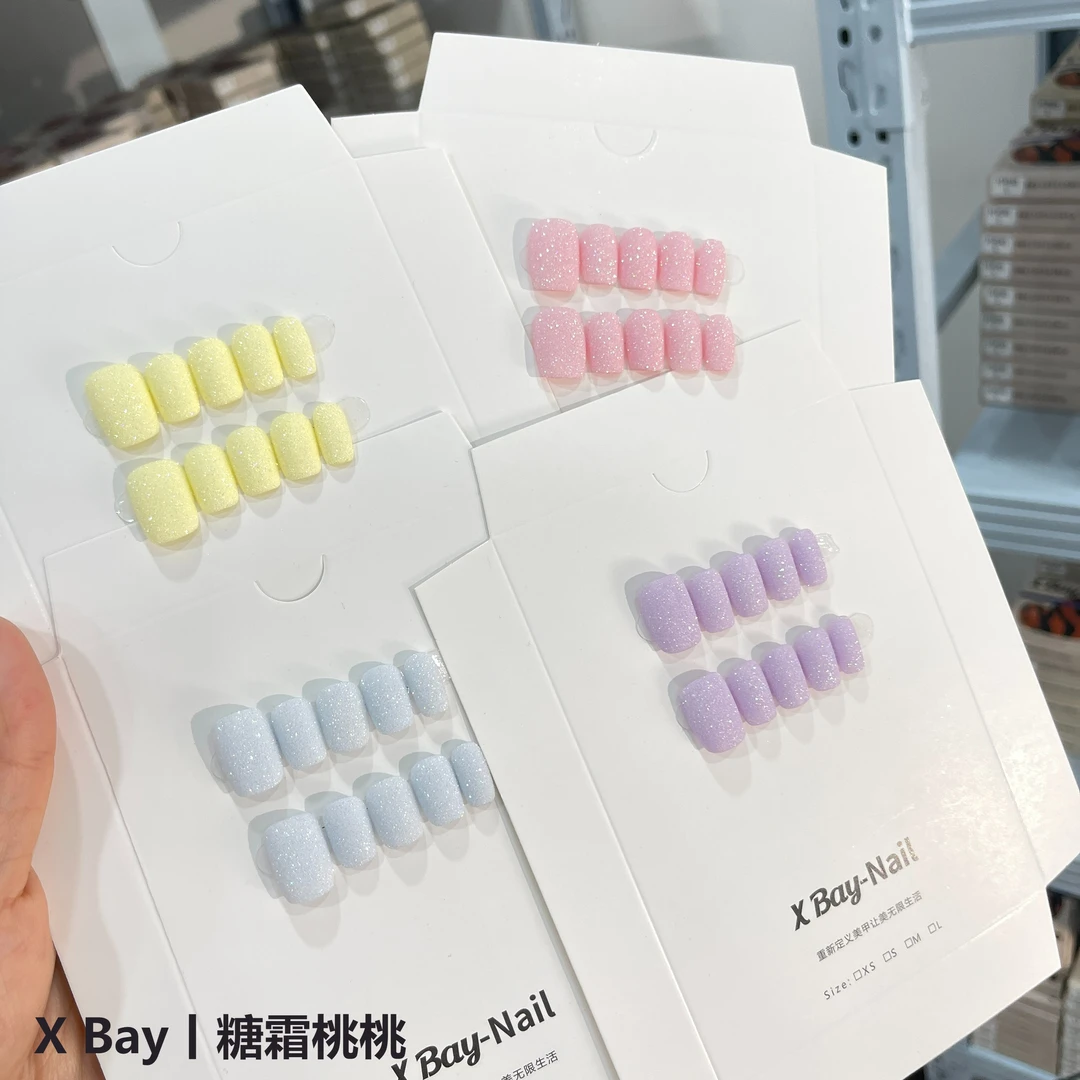 「糖霜桃桃」X Bay-Nail丨手工穿戴甲/日常短甲小众简约美甲百搭