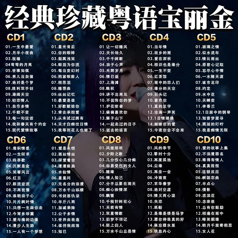 粤语经典老歌cd光盘汽车载无损音质宝丽金怀旧珍藏歌曲黑胶碟片