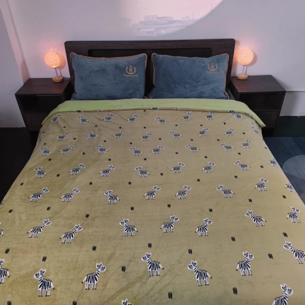 加厚牛奶绒被套单件冬季床品被罩双人单人